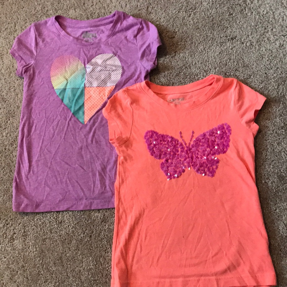 Purple and orange shirts. Size 6-6x